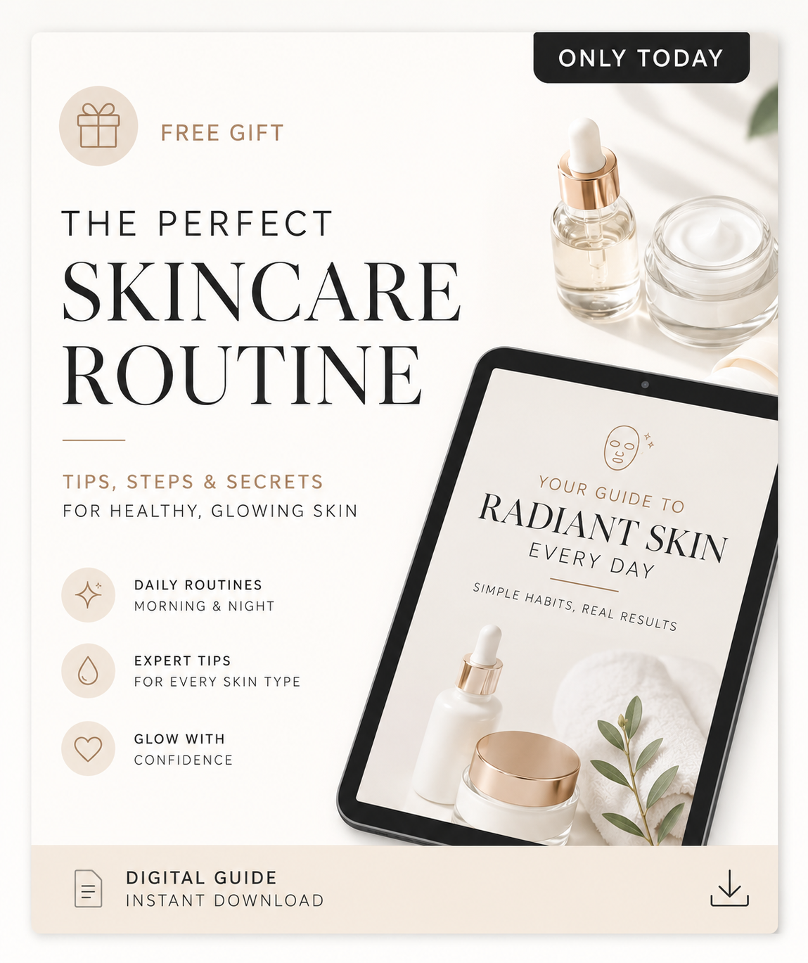 The Perfect Nighttime Skincare Routine (Free Guide)